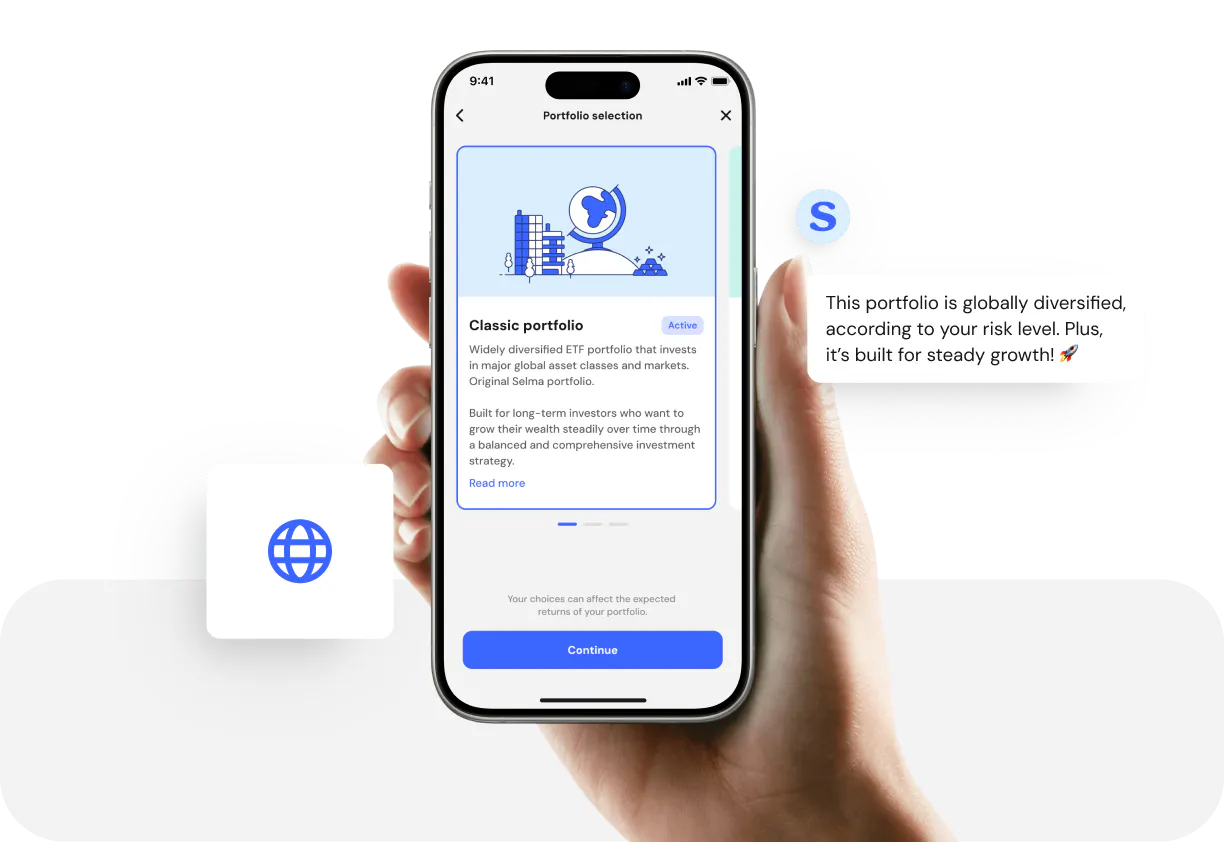 Classic portfolio mockup on phone