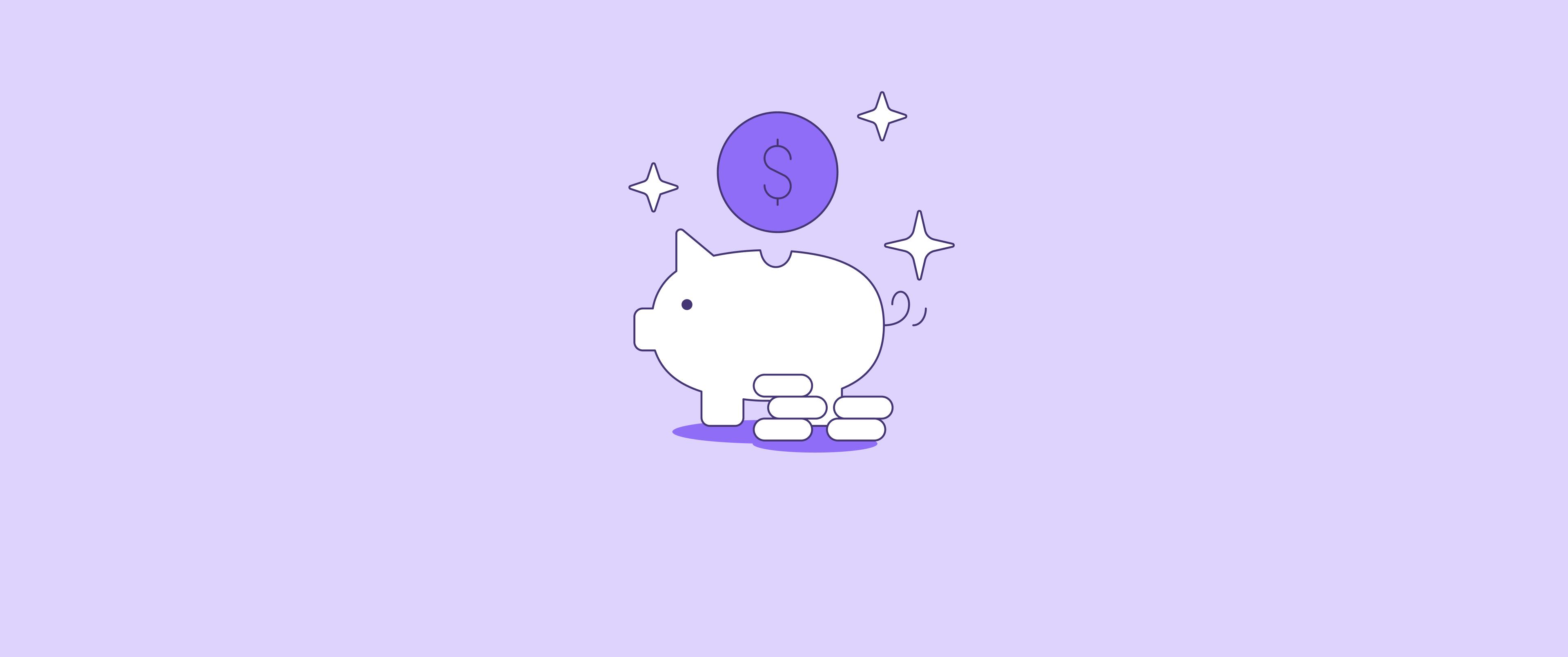 Piggy bank with coin