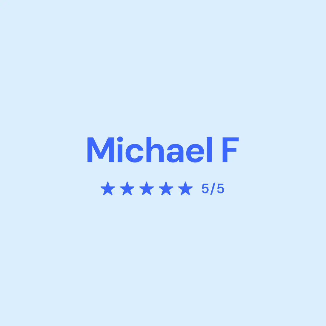 Image of Michael's score of 5/5