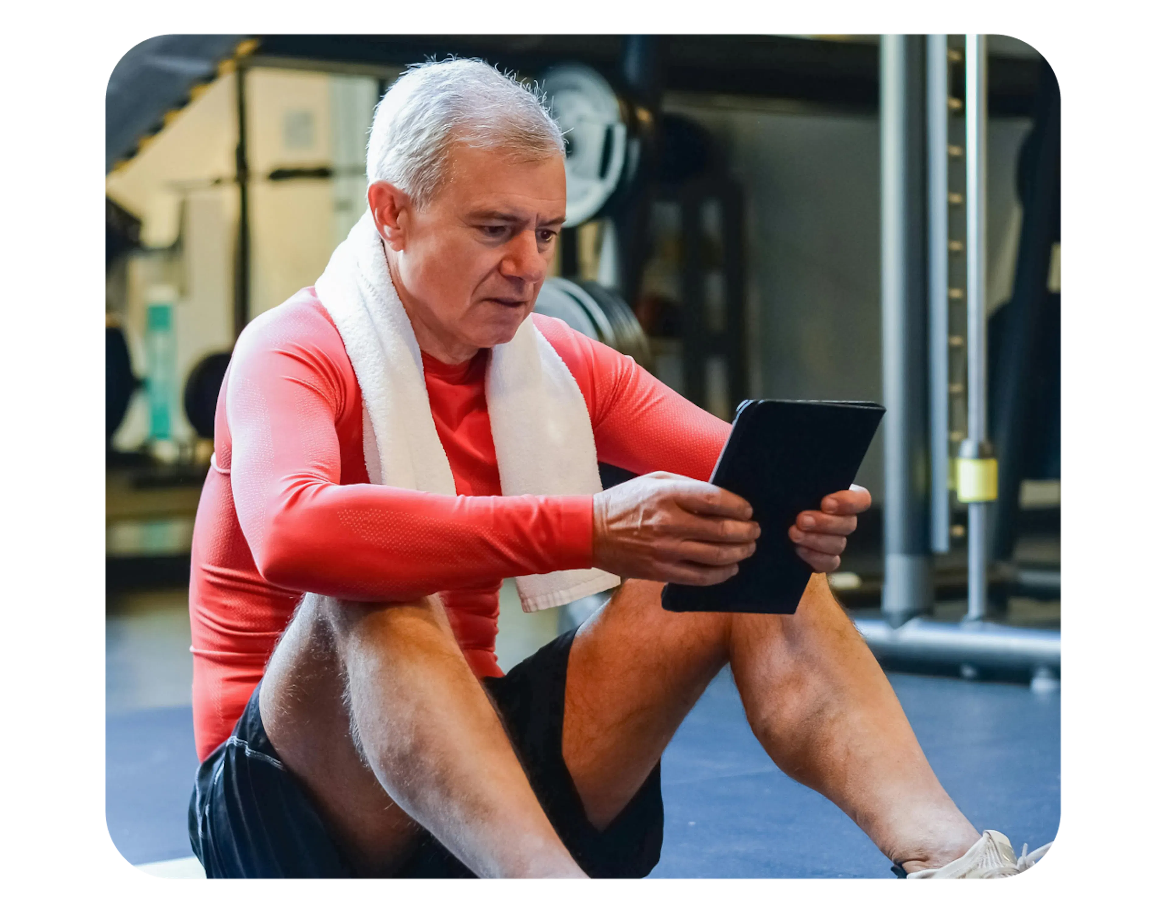 Pensioner verwendet Ipad