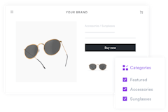 Online store builder categories