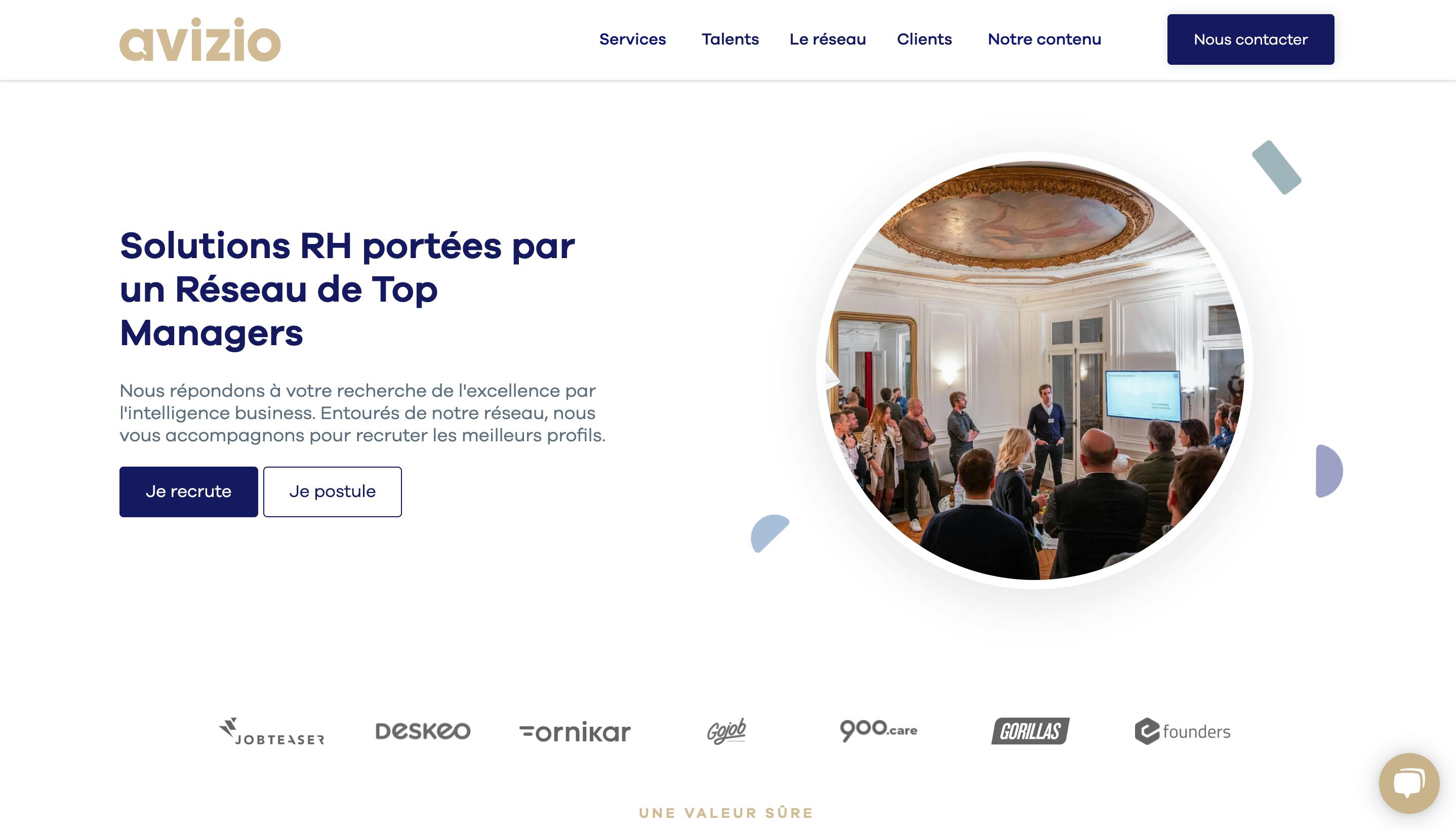 Site internet de Avizio