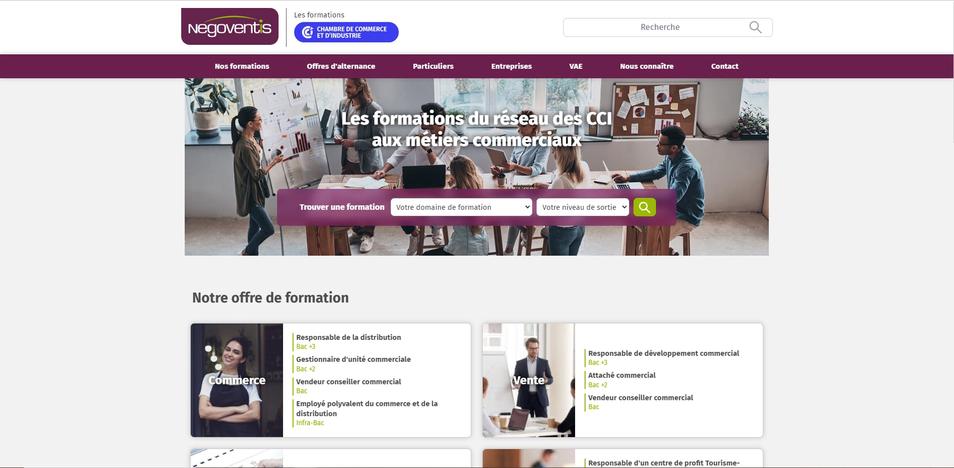 Site internet Negoventis