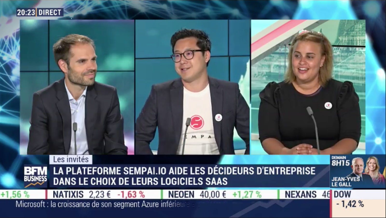 David Nget, CEO et cofondateur de Sempai.io sur BFM Business, Tech&Co avec Sébastien Couasnon