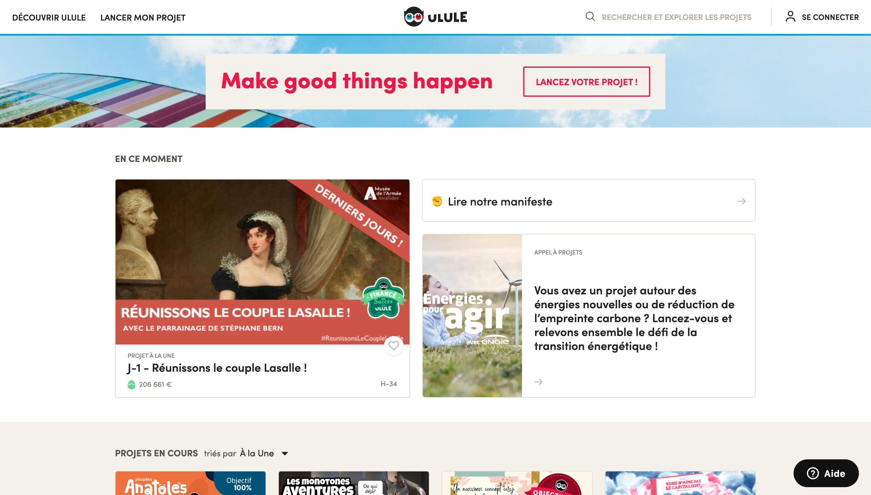 Site internet de Ulule