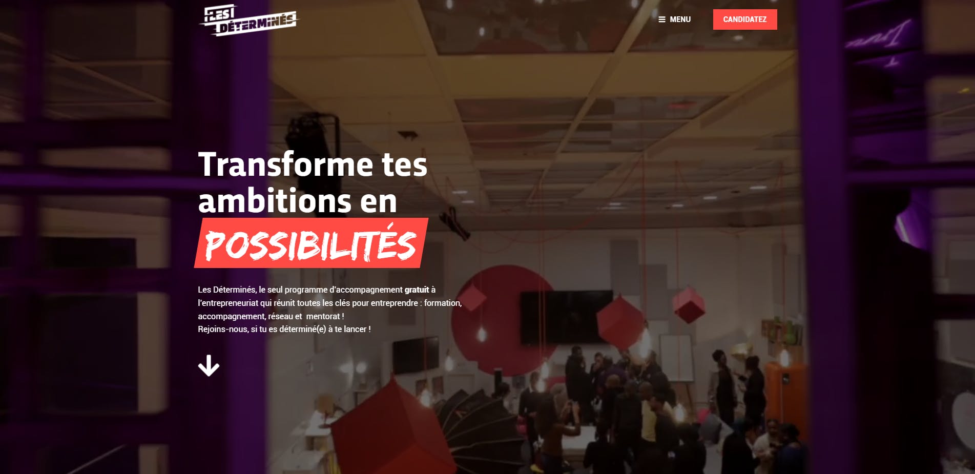 Site internet Les Déterminés