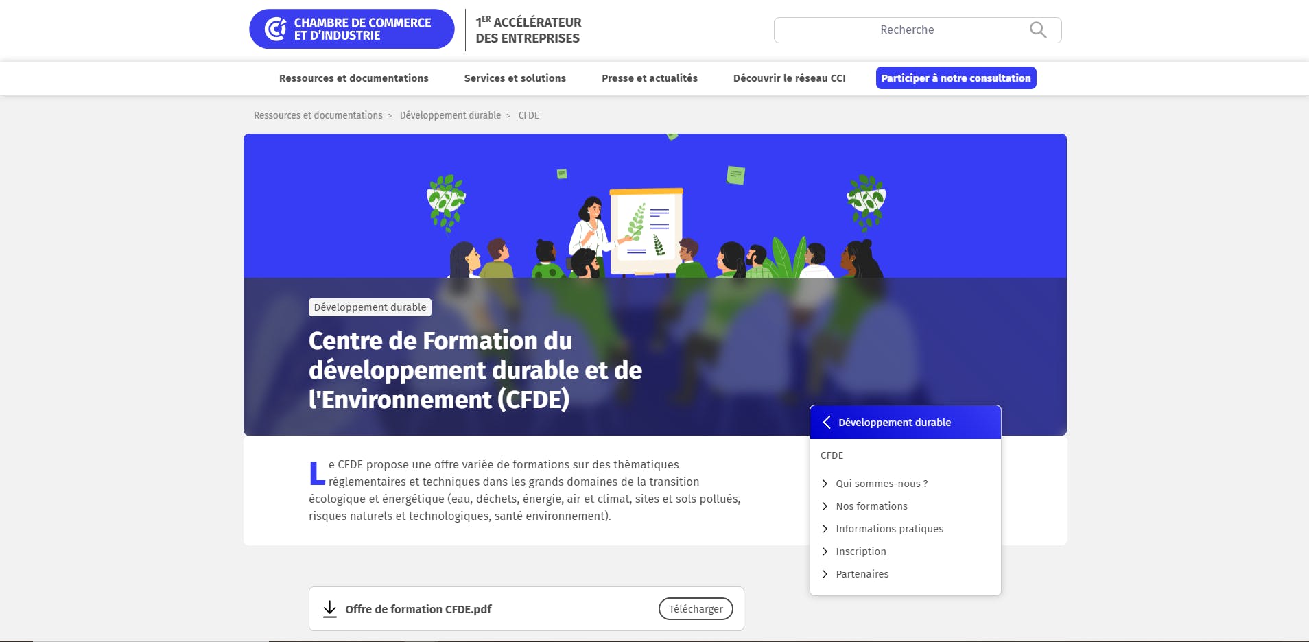 Site internet CFDE