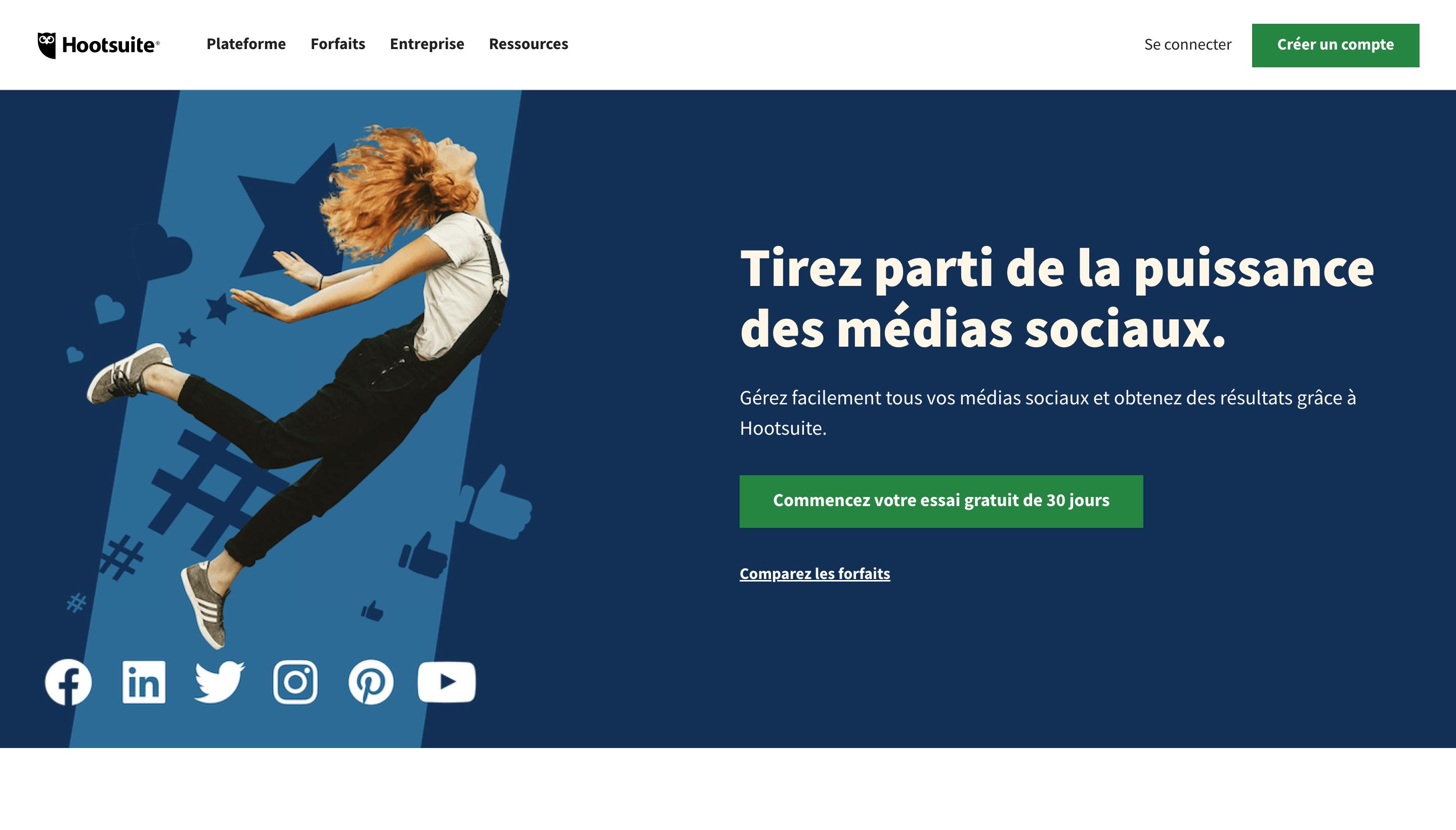 Site internet HOOSUITE