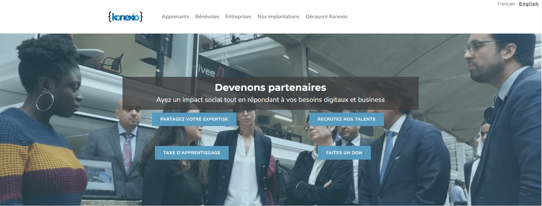 Konexio site interent devenir partenaire