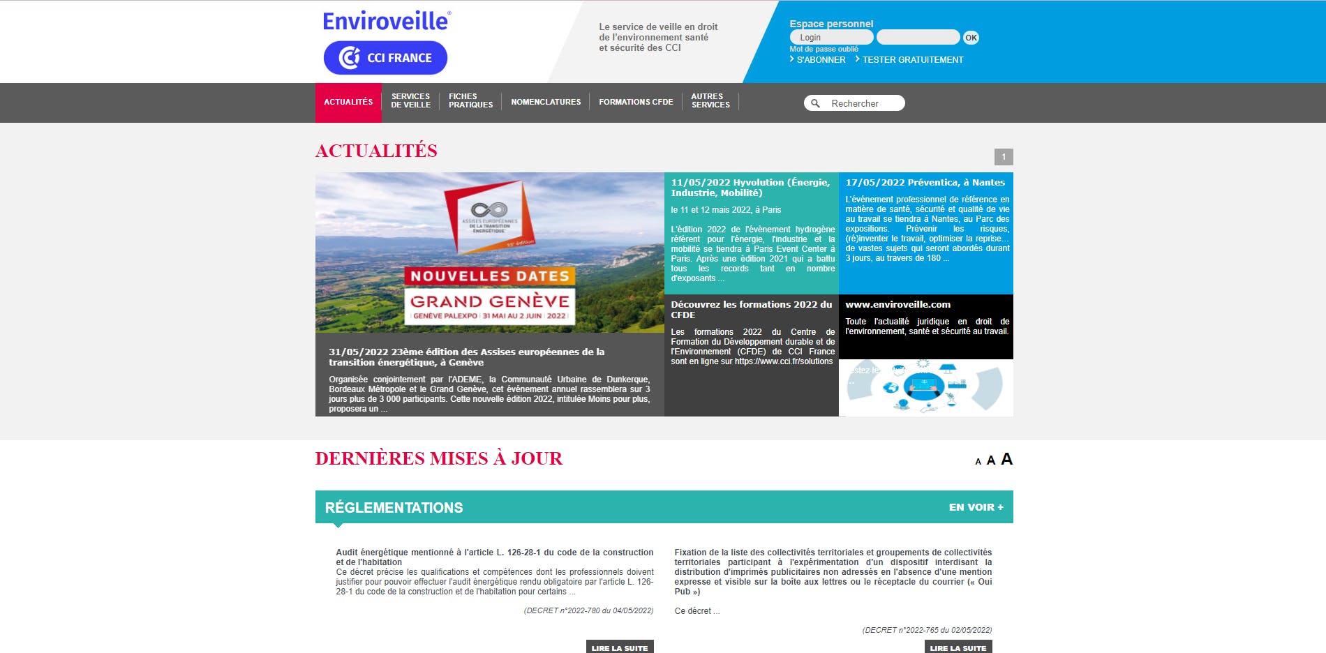 Site internet Enviroveille