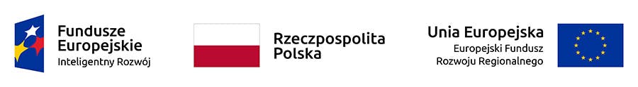 Fundusze Europejskie Inteligentny Rozwój, Rzeczpospolita Polska, Unia Europejska Europejski Fundusz Rozwoju Regionalnego logos