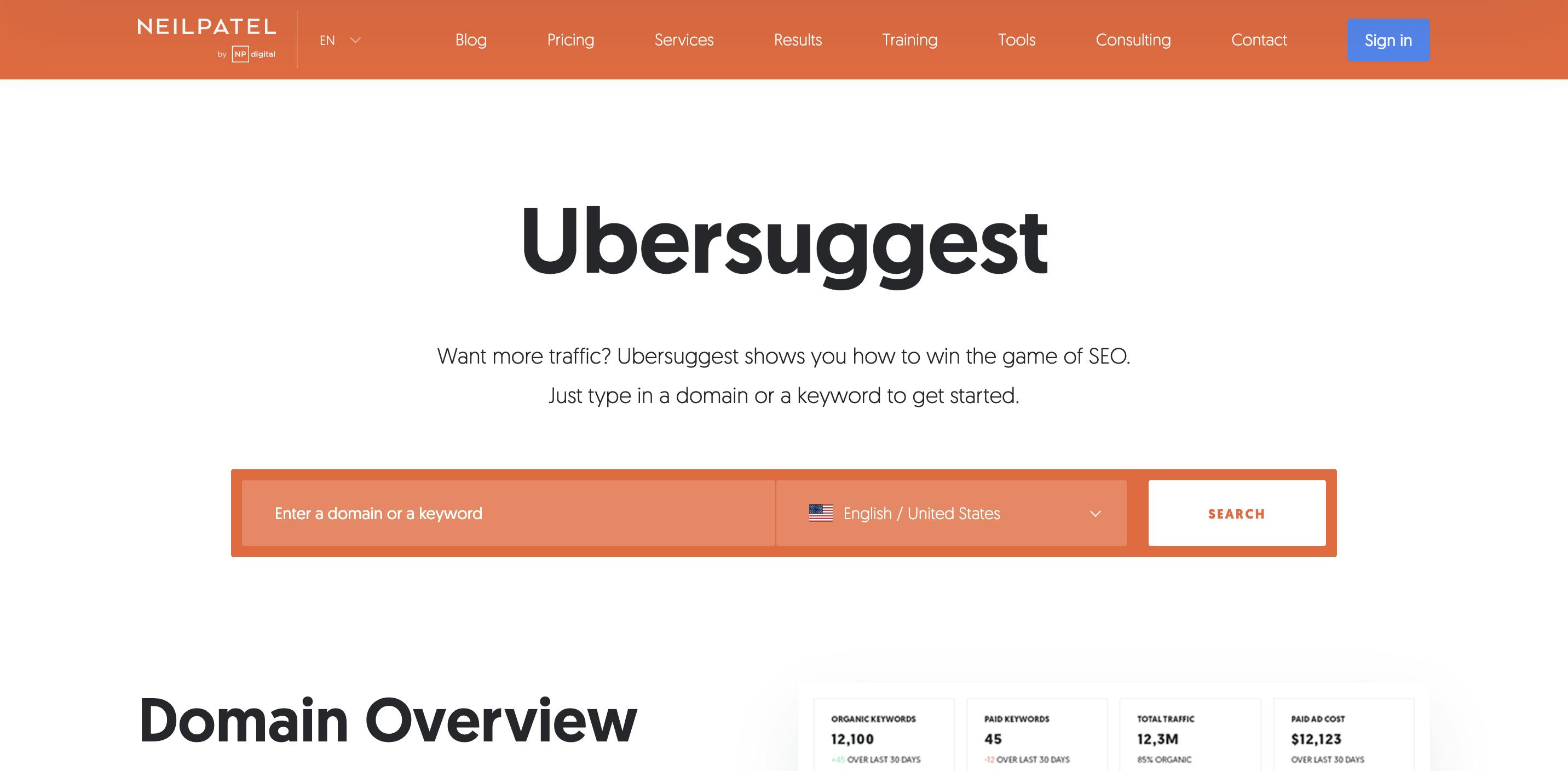 Presentation Image Ubersuggest