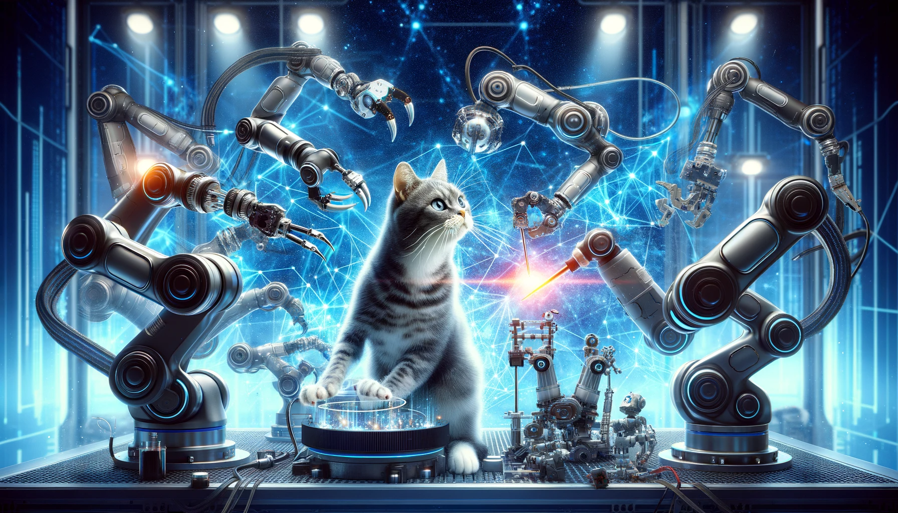 RoboCat controlling many robotic arms