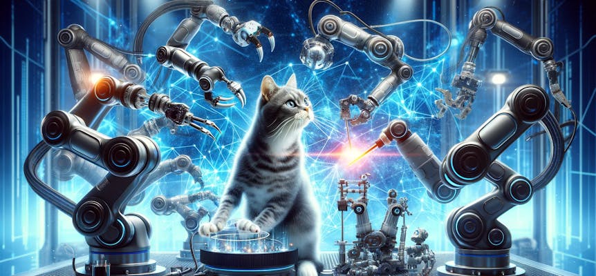 RoboCat controlling many robotic arms