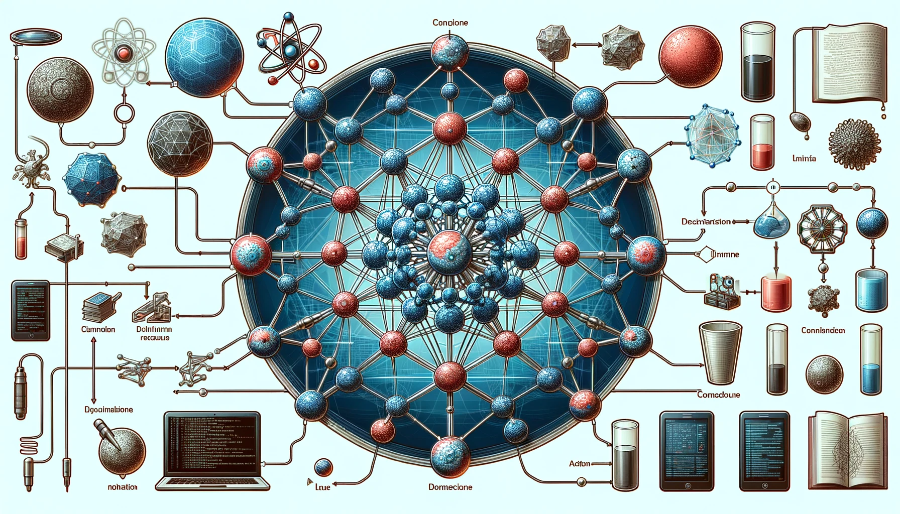 Representation of GNoME creating new chemical structures