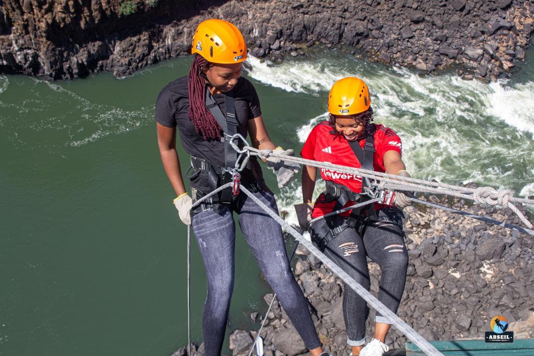 Abseiling in Victoria Falls