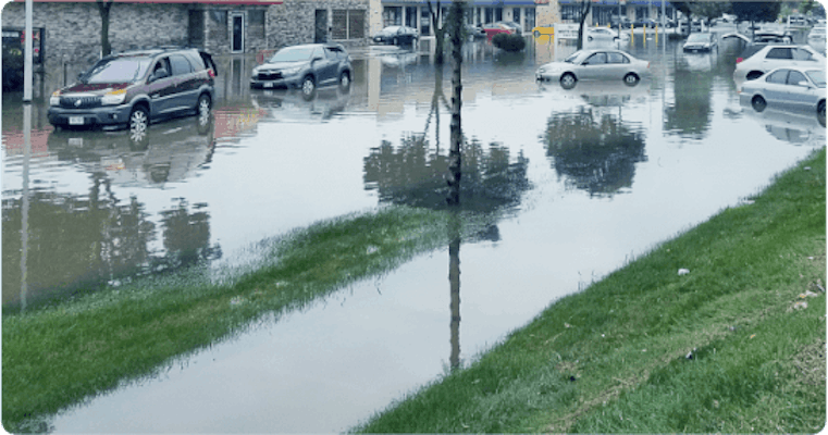 Flooded street