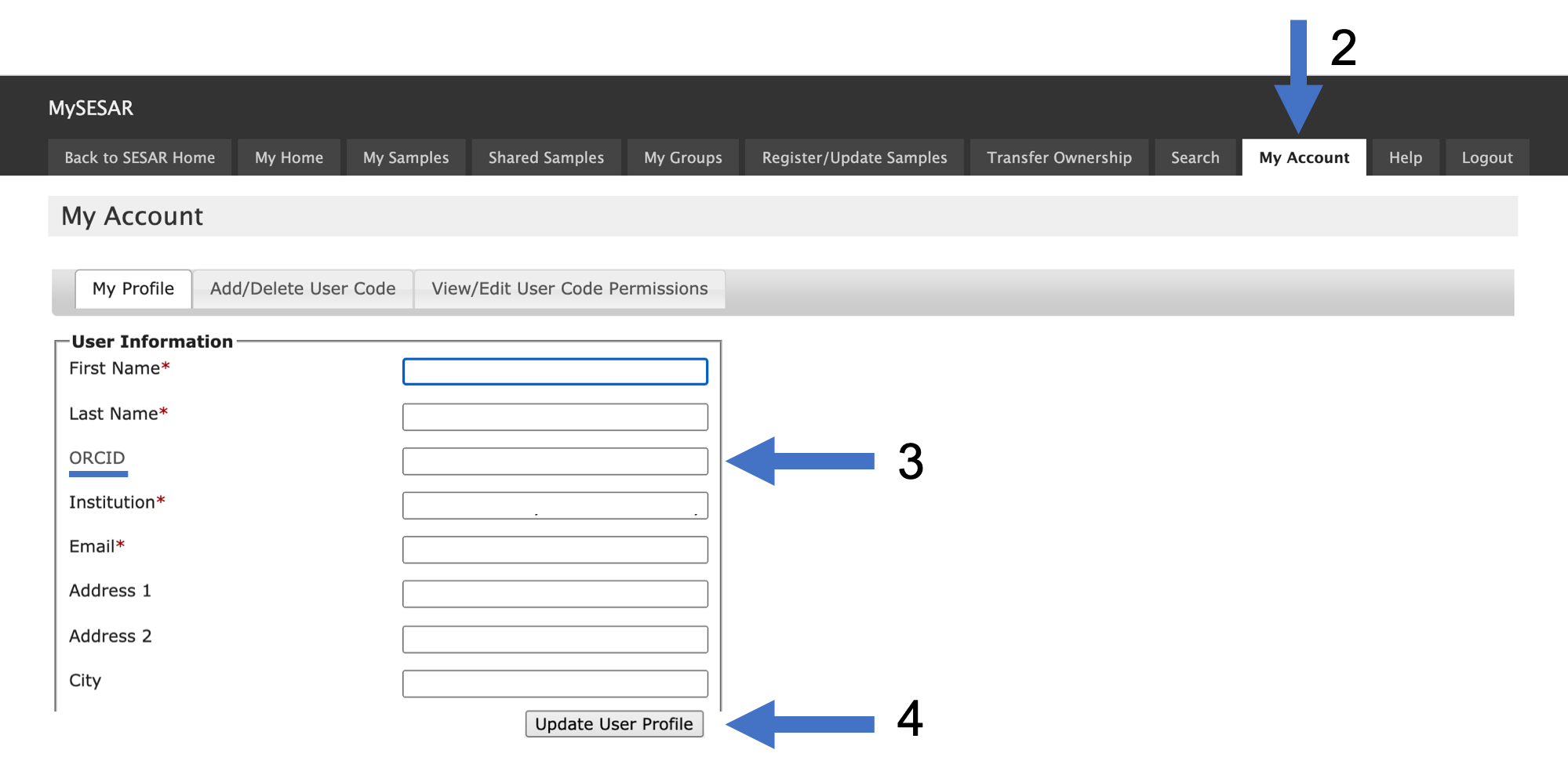 Add ORCID example