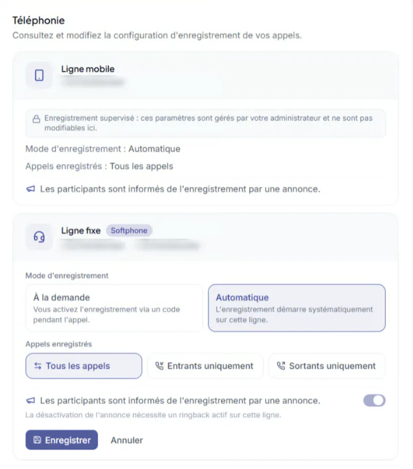 Exemple gestion des appels dans Smart Meeting