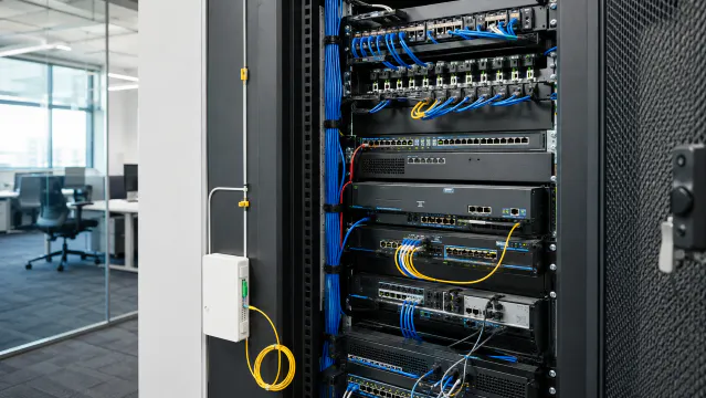 Connexion FTTO en fibre dédiée dans une entreprise