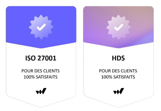 Badges certification Sewan HDS et ISO27001