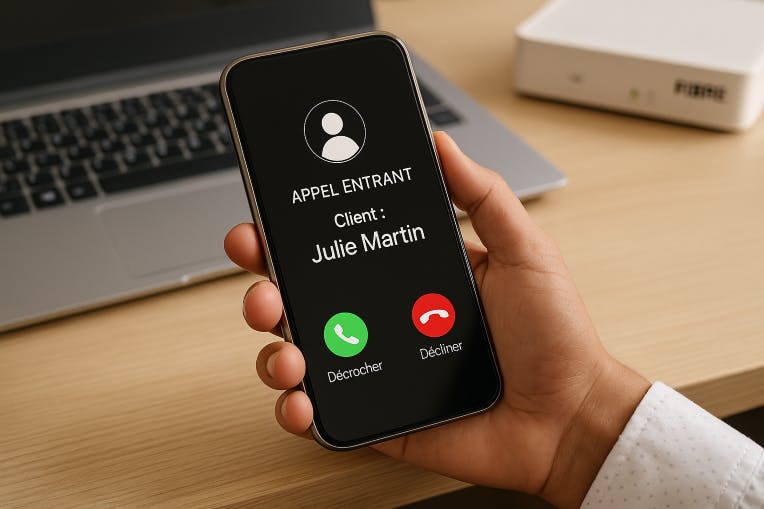 appel entrant choix décrocher ou décliner pour renvoi d'appel