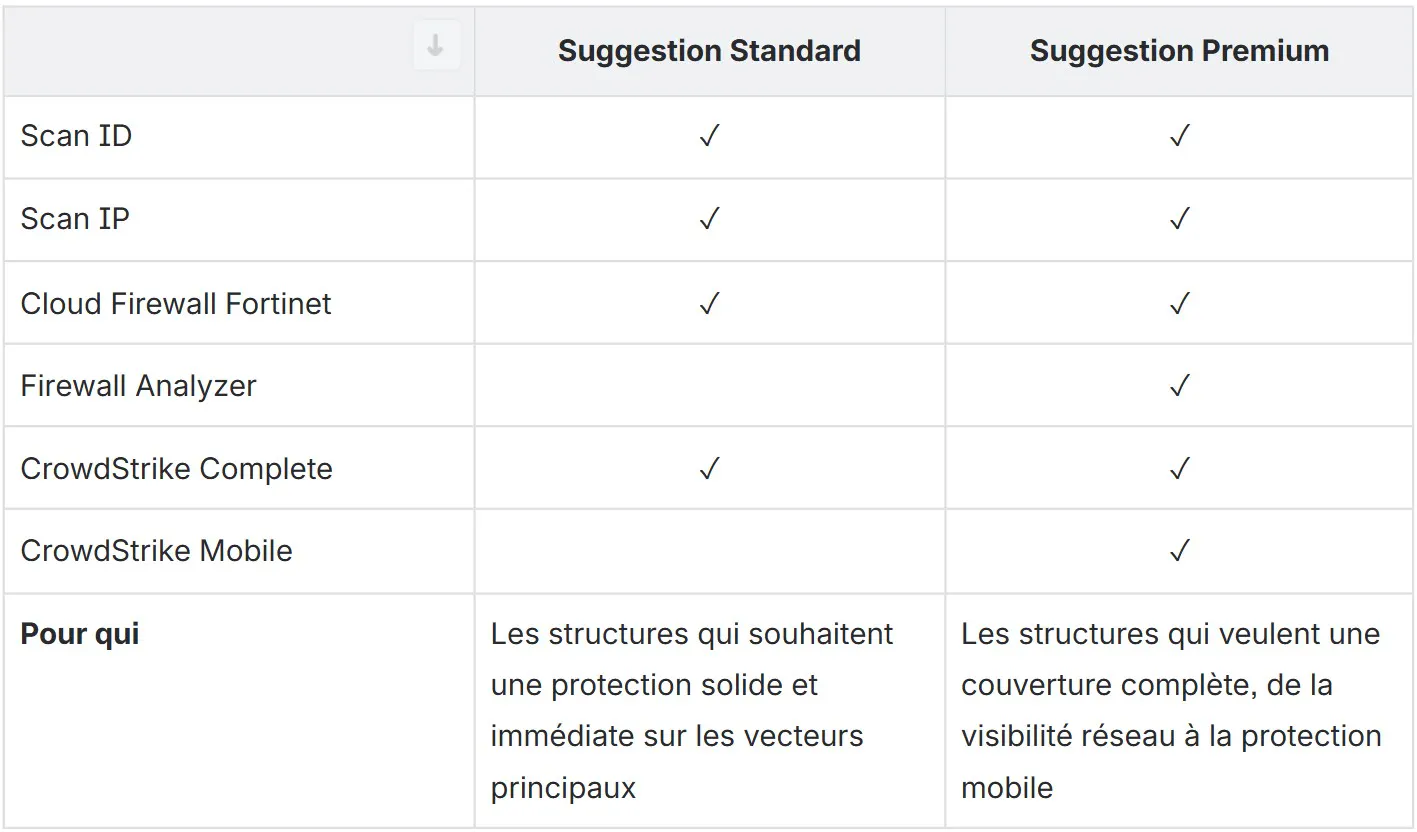 Proposition packages Sewan Cyber
