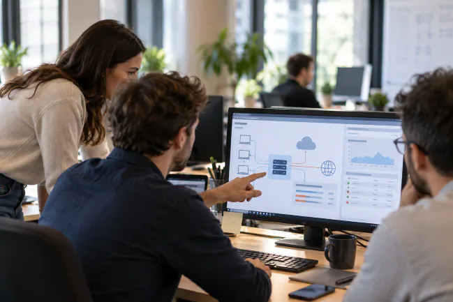 Administrateur supervisant les flux réseau via un proxy
