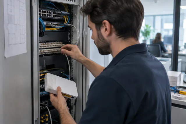 Connexion ADSL sur réseau cuivre dans une entreprise