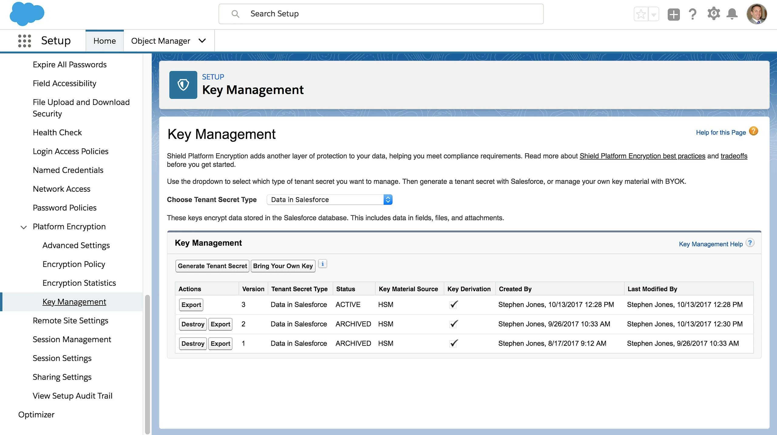 Manage Keys and Secrets