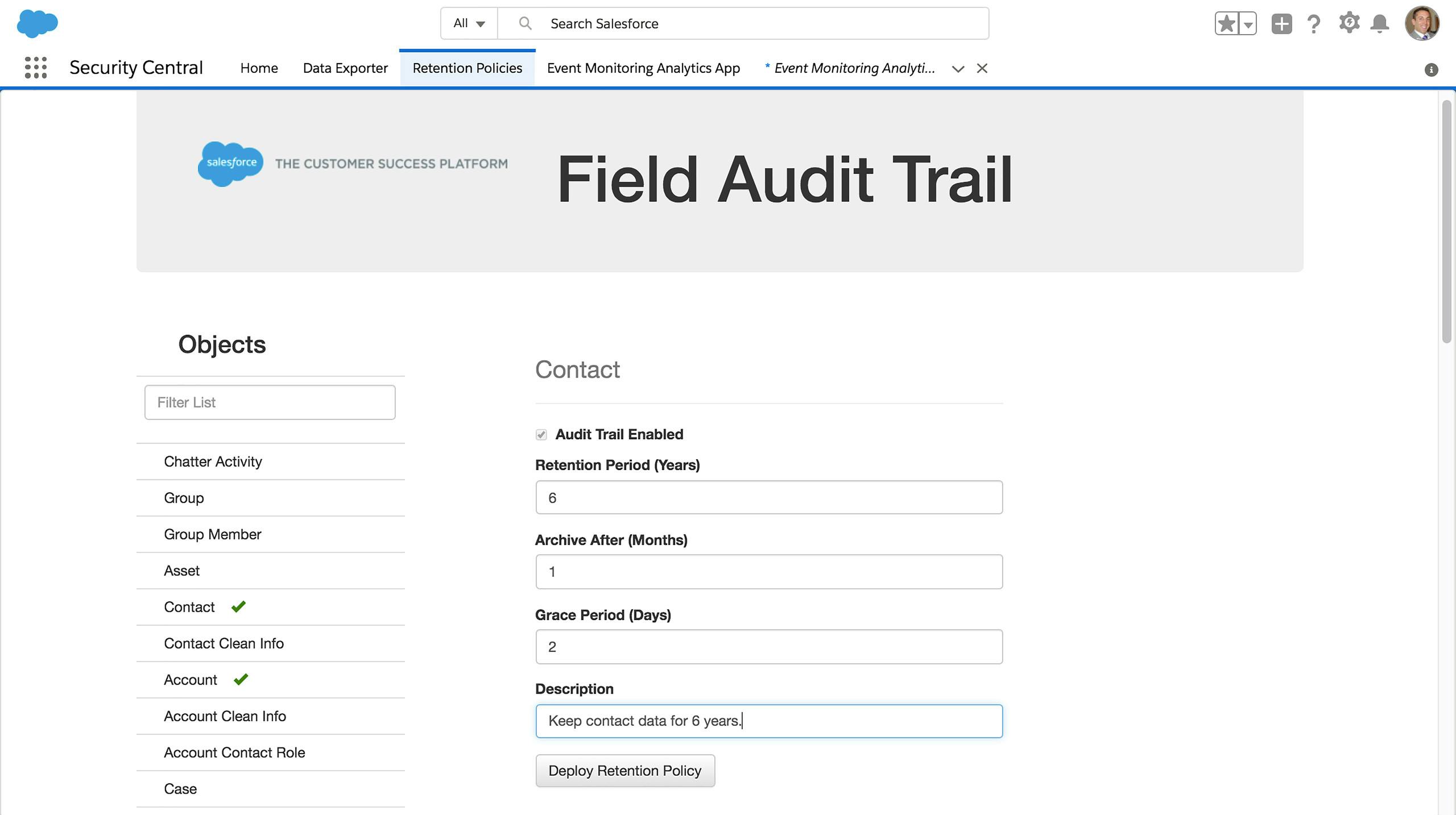 Review the Audit Trail