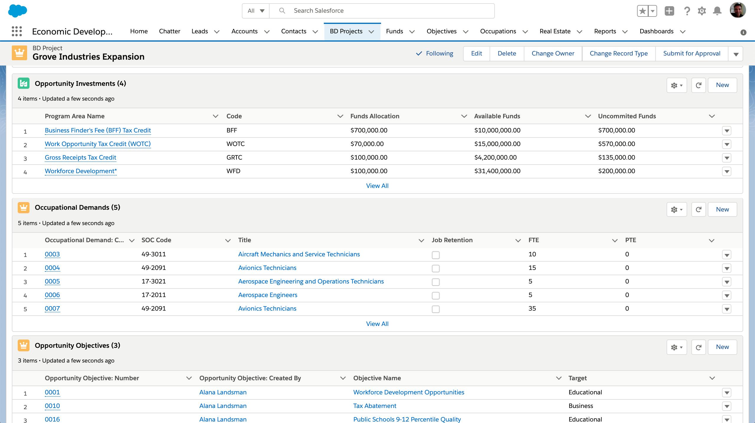 Manage Investments and Objectives