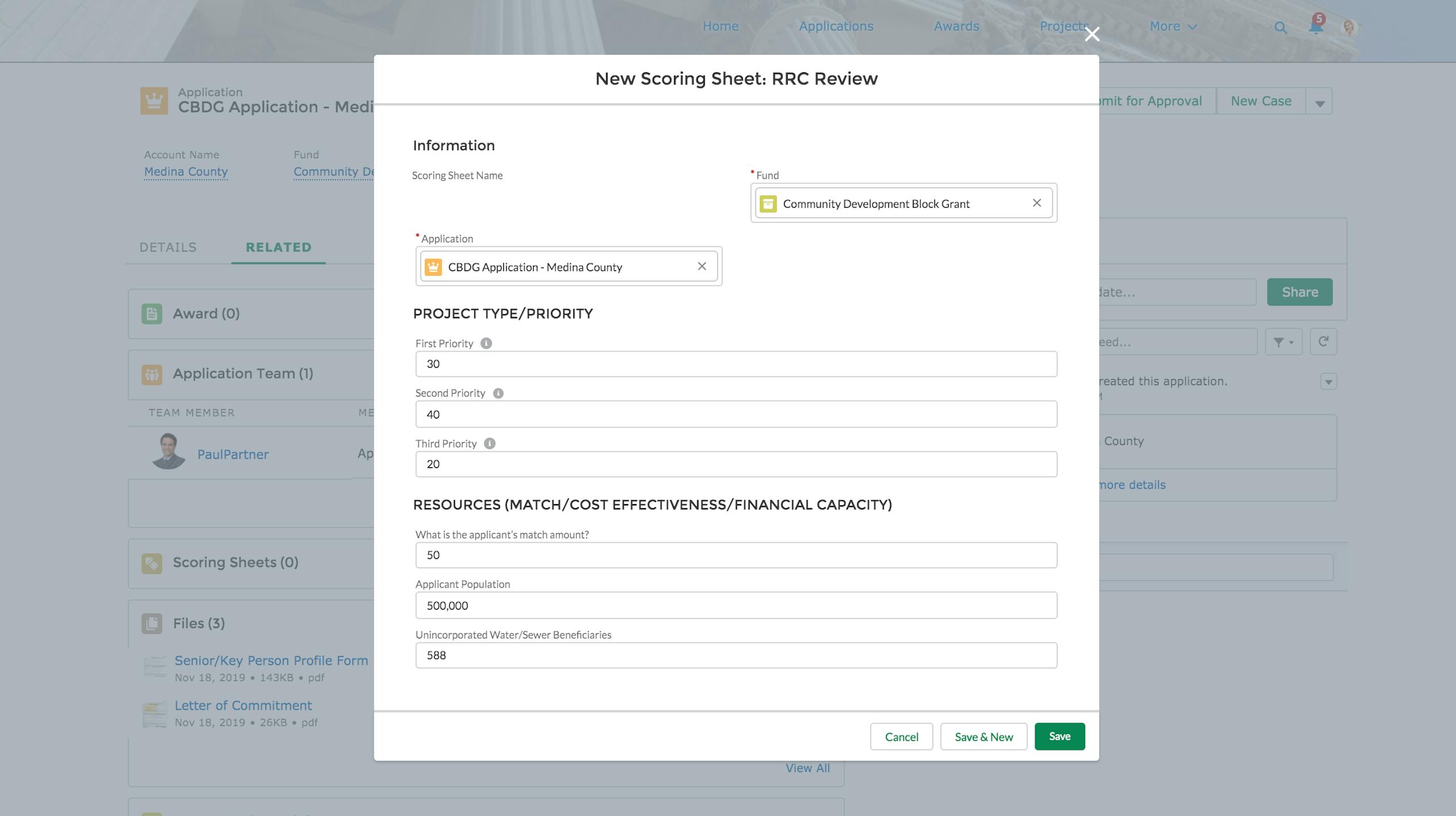 View Application Details
