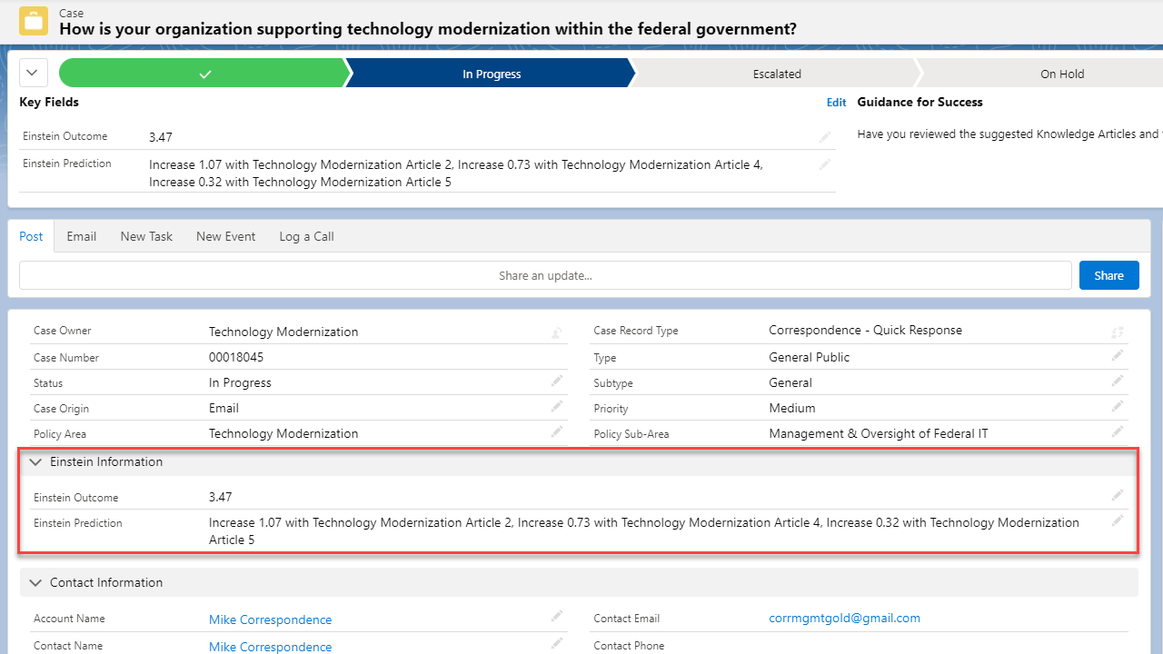 Correspondence Management with Salesforce