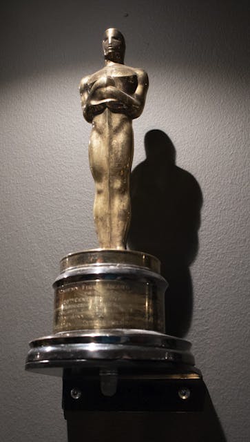 Arne Sucksdorff's Oscar is today in the offices of SF Studios in Stockholm. Photo: Jesper Larsson