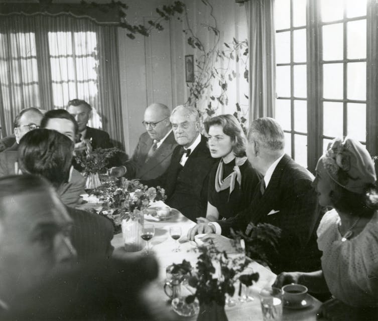 Ingrid Bergman visiting Råsunda in October 1948. From AB Svensk Filmindustri’s archive at the Centre for Business History in Stockholm.