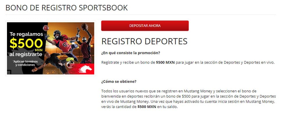 bono sin depósito de MustangMoney México