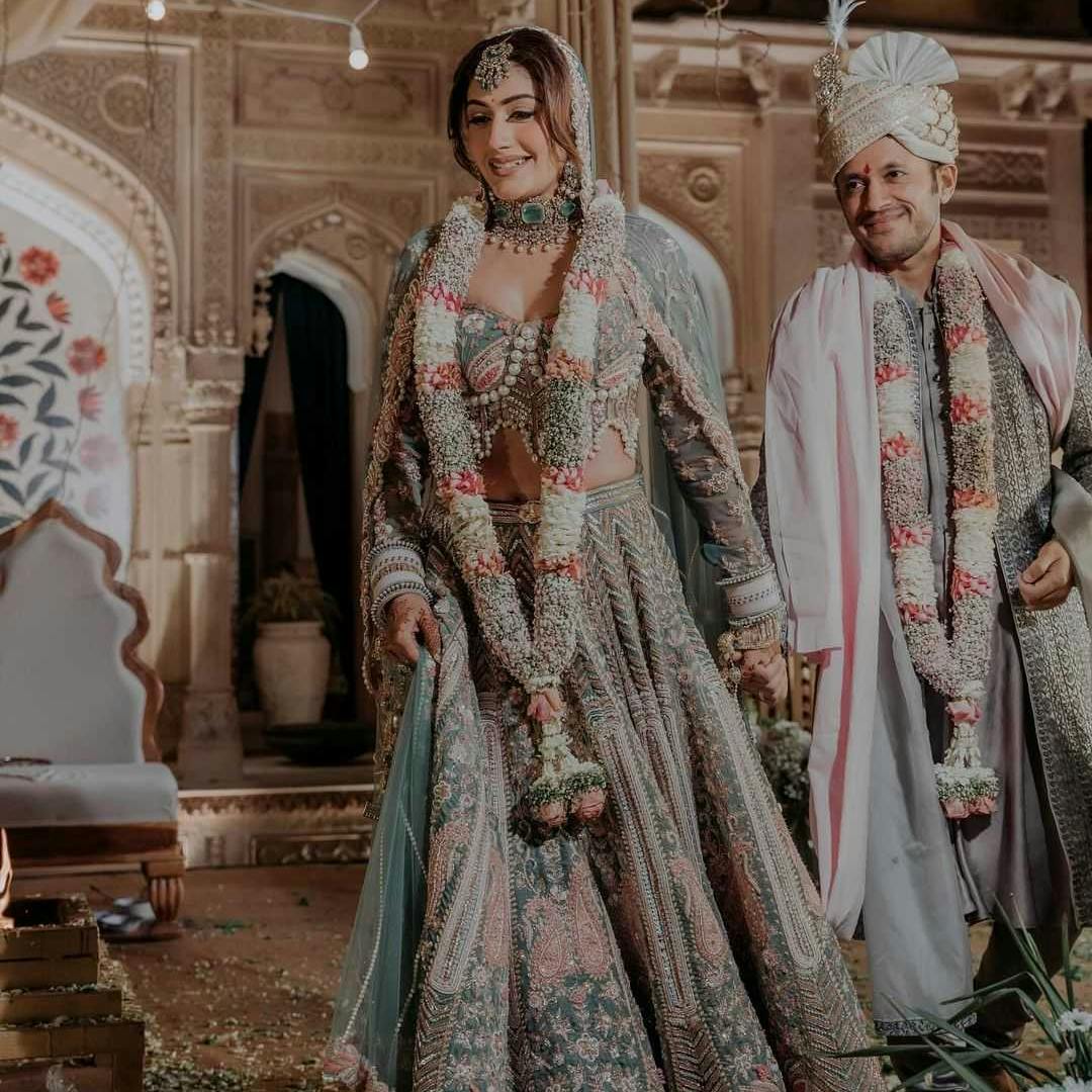 Bollywood actress taking pheras in Wedding