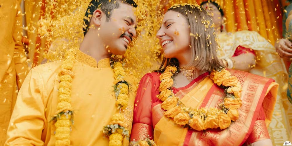 couples haldi poses