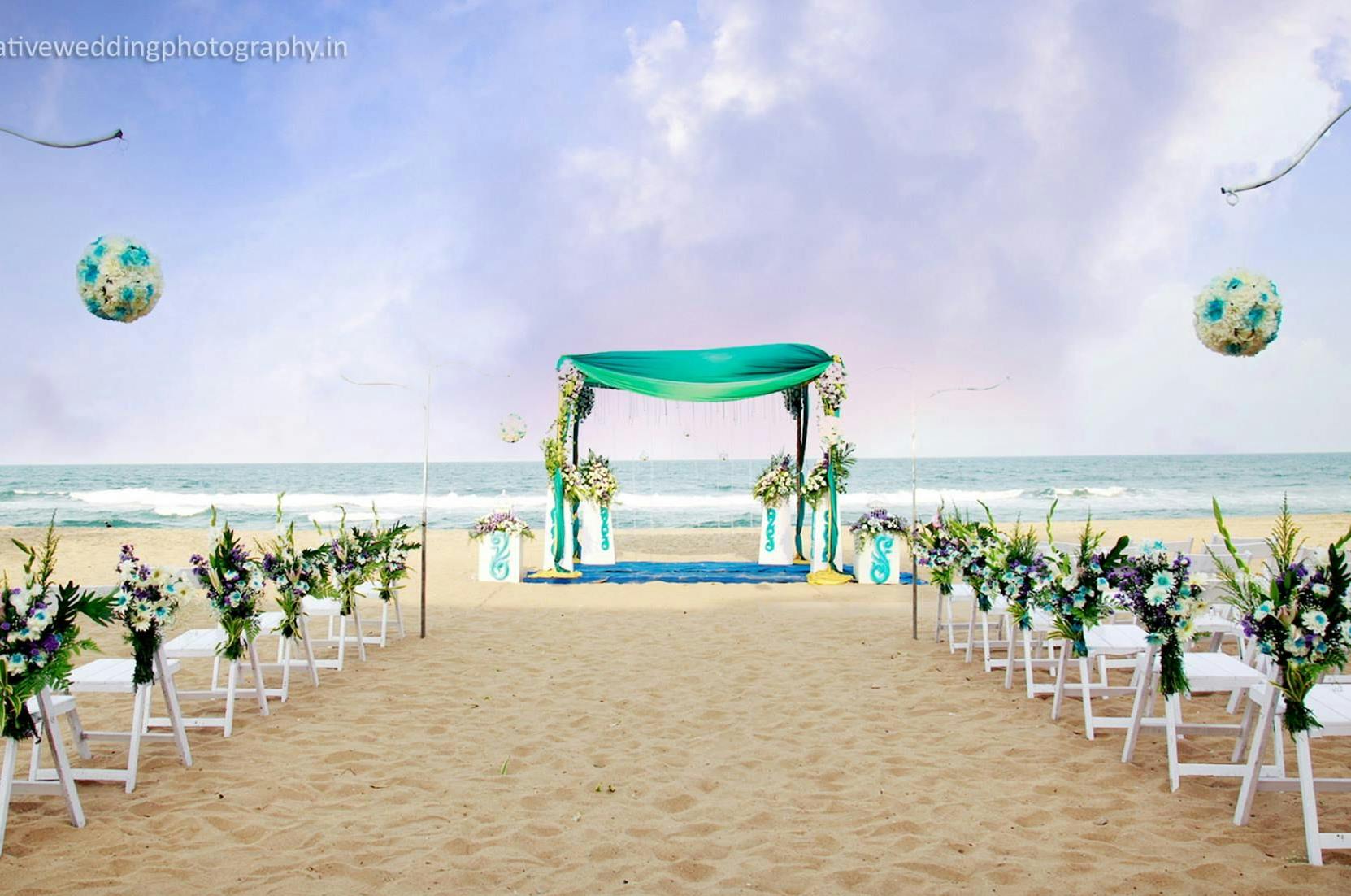 Beach Themed Simple Stage Decoration 