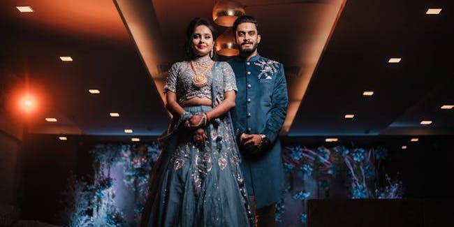 engagement couple dress and poses
