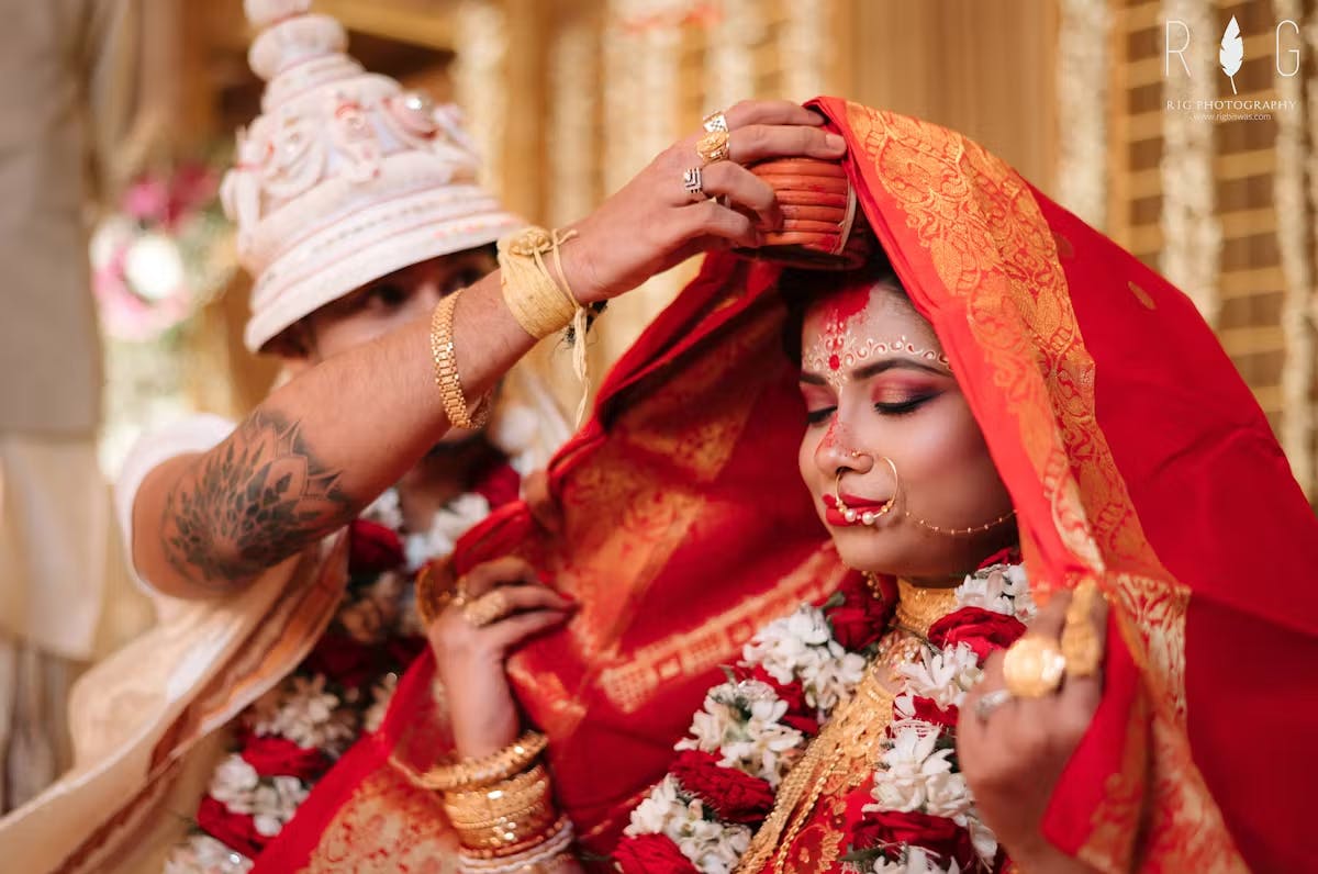 sindur daan in bengali wedding
