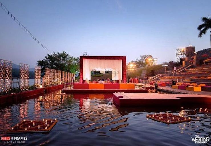 colourful stage decoration