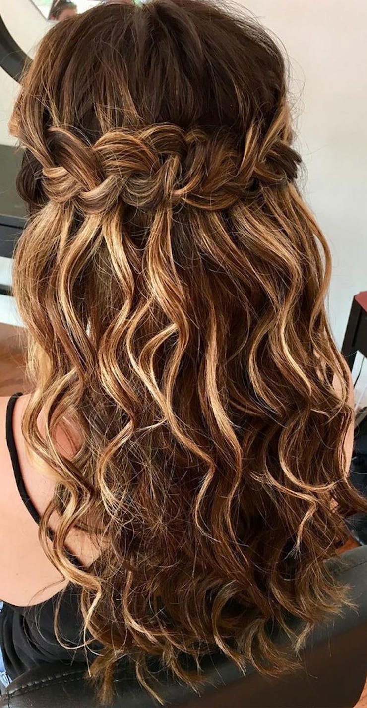 Boho waterfall hairs