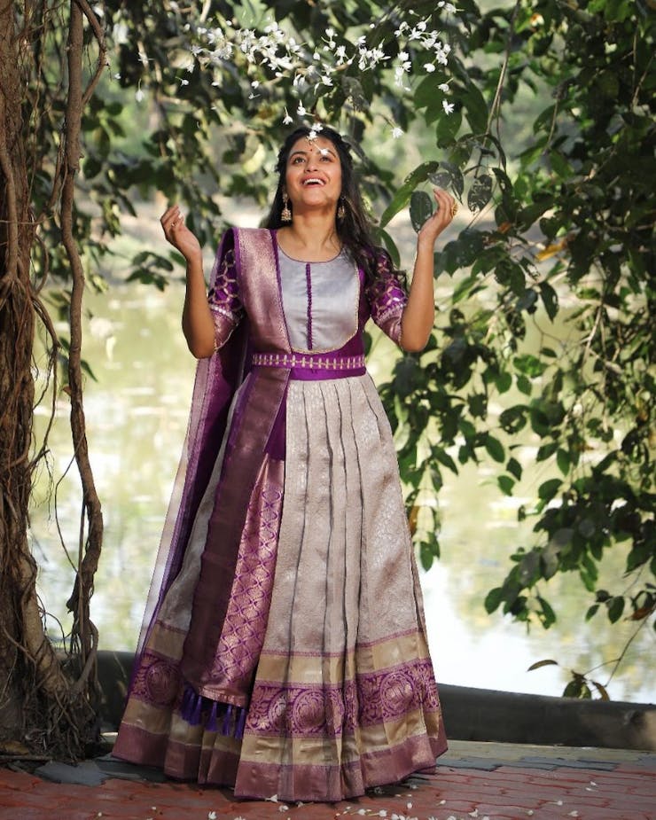 Kanjivaram anarkali