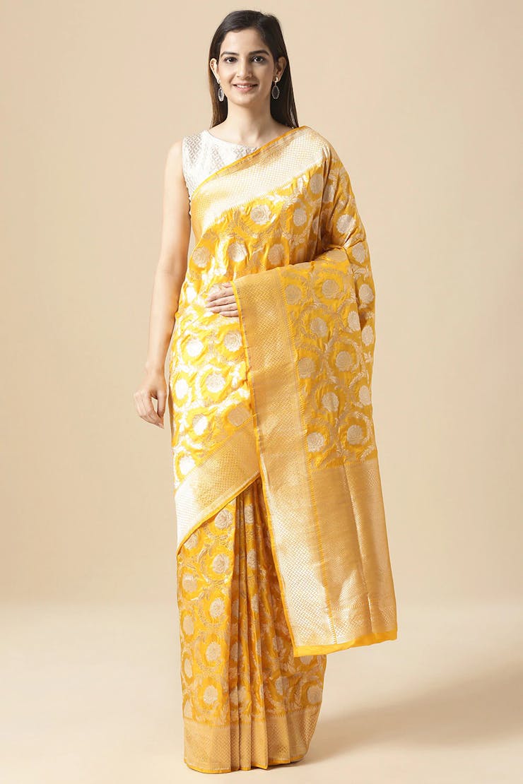 yellow benarasi