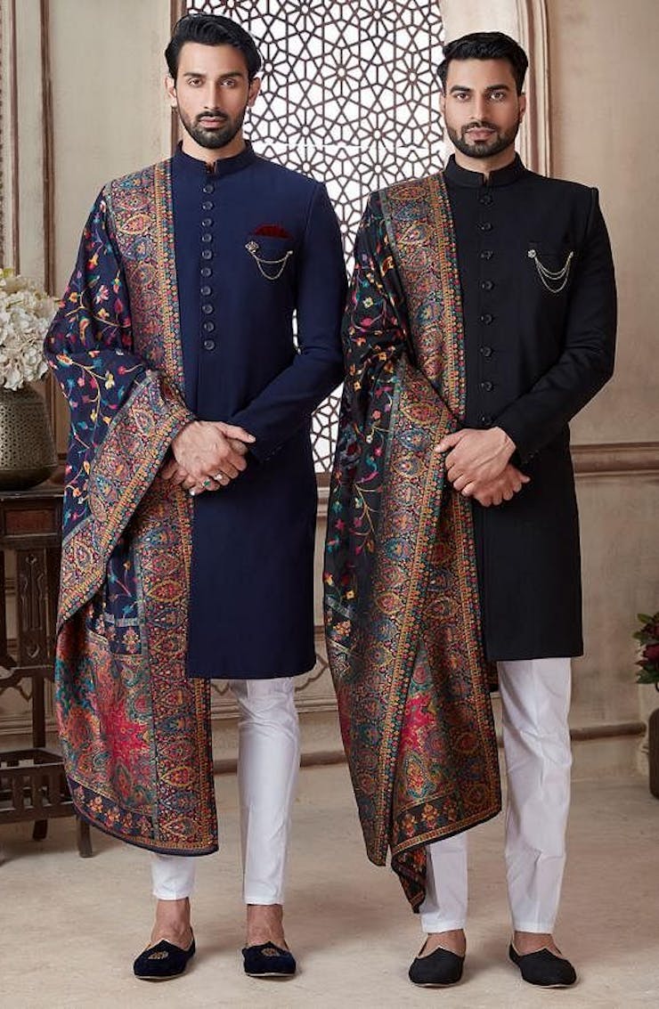 Blue sherwani