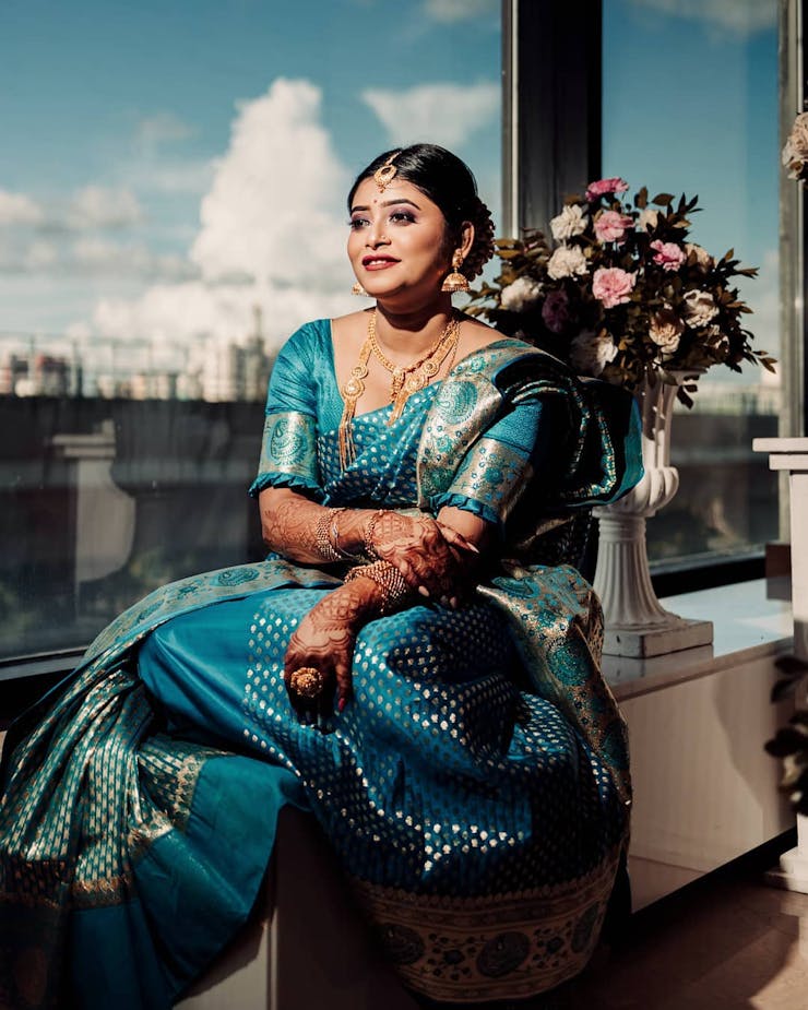 sea green benarasi