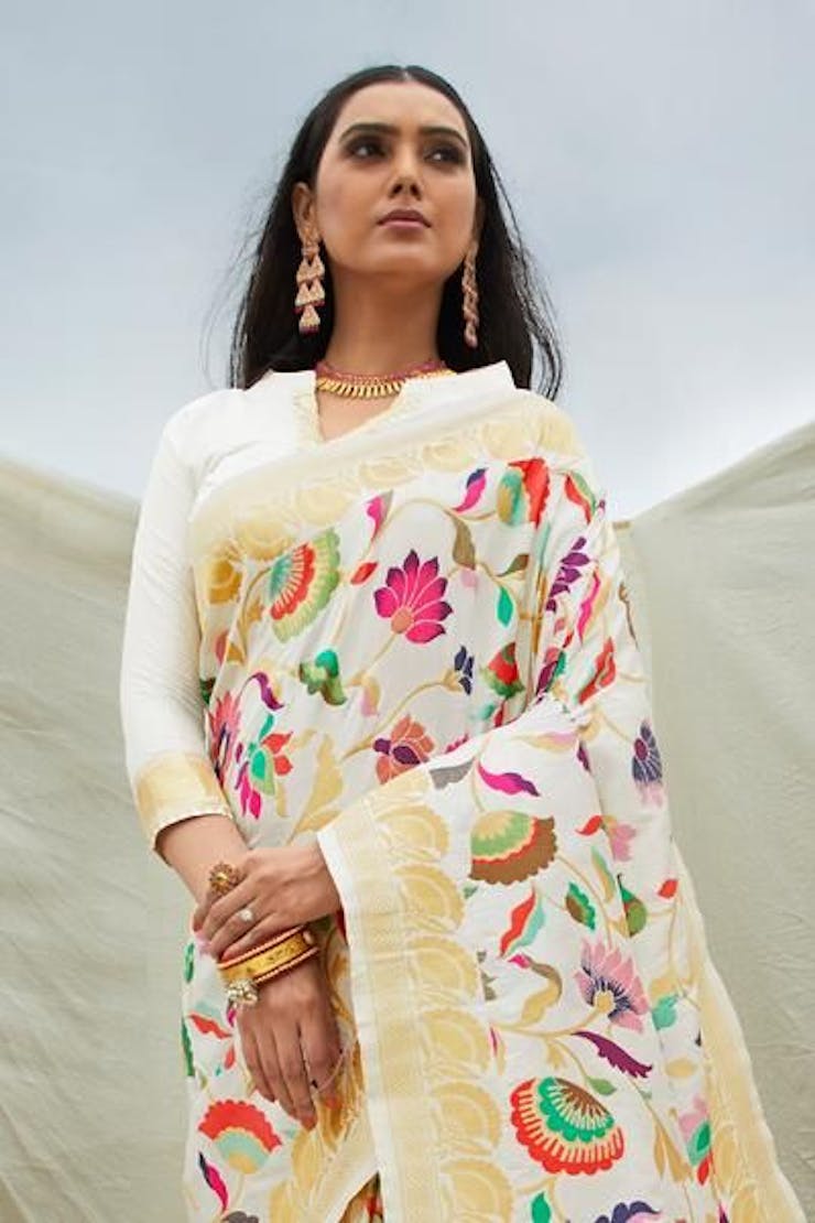 Off white saree