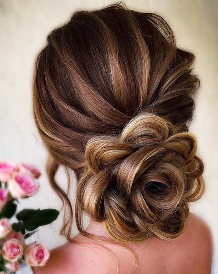Messy rose bun